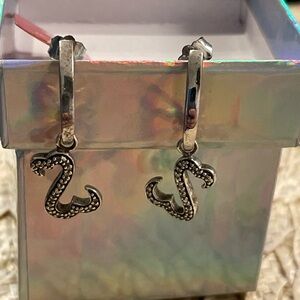 Kay Jewelers Jane Seymour Open Heart Diamond 925 Sterling Silver Earrings